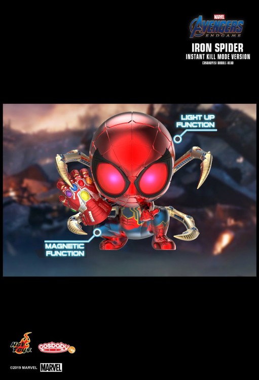 Купить Avengers 4: Endgame - Iron Spider Instant Kill Mode Light-Up Cosbaby 3.75” Hot Toys Bobble-Head Figure 