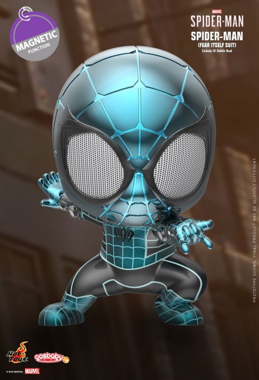 Купить Marvel’s Spider-Man (2018) - Spider-Man Fear Itself Suit Cosbaby 3.75” Hot Toys Bobble-Head Figure 