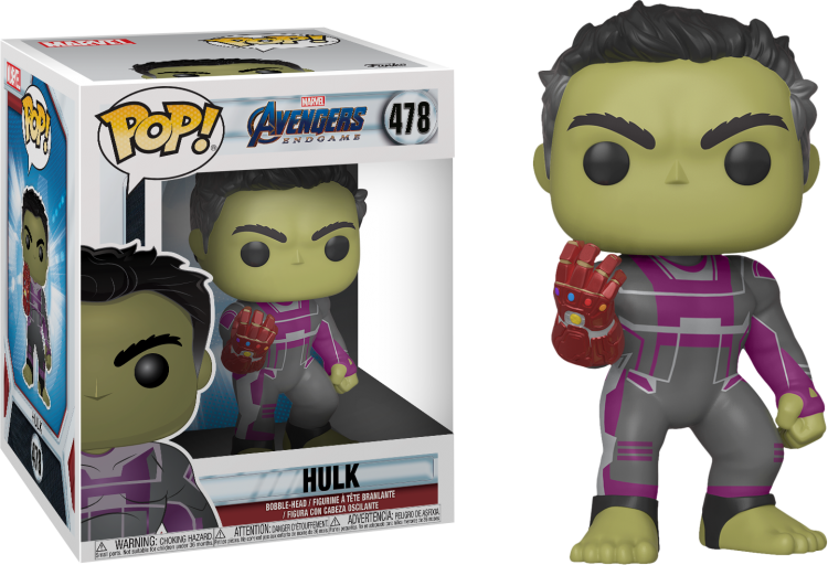 Купить Avengers 4: Endgame - Hulk with Nano Gauntlet Super Sized 6” Pop! Vinyl Figure(Мятая коробка) 