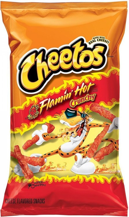 Купить Cheetos Crunchy Flamin' Hot Cheese Flavored Snacks 205 грамм 