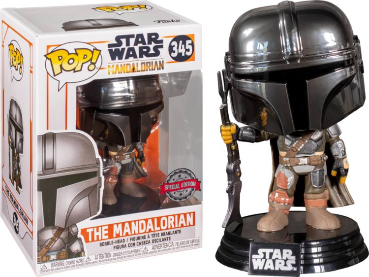 Купить Star Wars: The Mandalorian - The Mandalorian Chrome Pop! Vinyl Figure 
