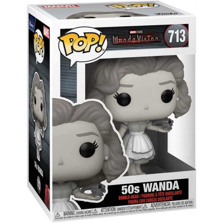 Купить Фигурка Funko POP! Bobble Marvel WandaVision Wanda 50s (B&W)  