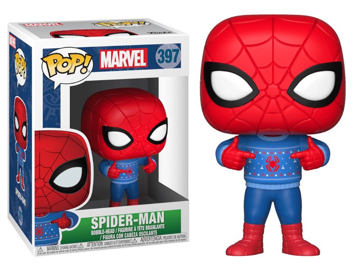 Купить Funko Bobble: Marvel: Holiday: Spider-Man w/ Ugly Sweater 