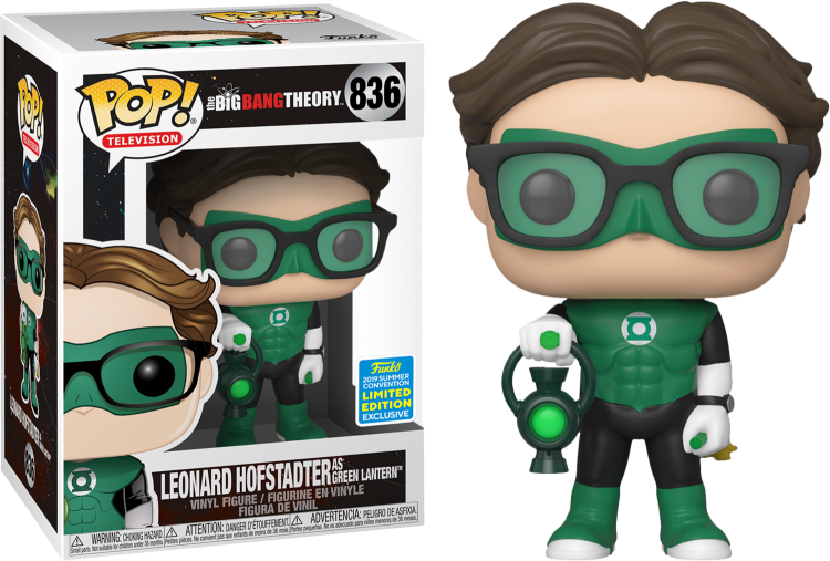 Купить The Big Bang Theory - Leonard as Green Lantern Pop! Vinyl Figure (2019 Summer Convention Exclusive) 