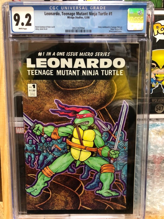 Купить Leonardo, Teenage Mutant Ninja Turtle #1 CGC 9.2 (1986) Mirage Studios White 
