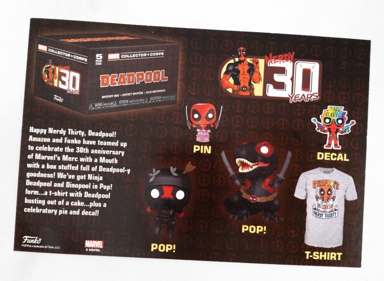 Купить Funko Marvel Collector Corps Box: Marvel Deadpool 30th - March 2021(XL/XXL) 