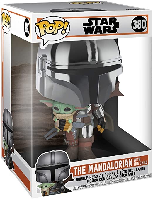 Купить Фигурка Funko POP! Bobble Star Wars Mandalorian Mandalorian with Child Chrome 10"  