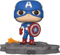 Funko Pop! Deluxe, Marvel: Avengers Assemble Series - Captain America, Amazon Exclusive, Figure 6 of 6 
