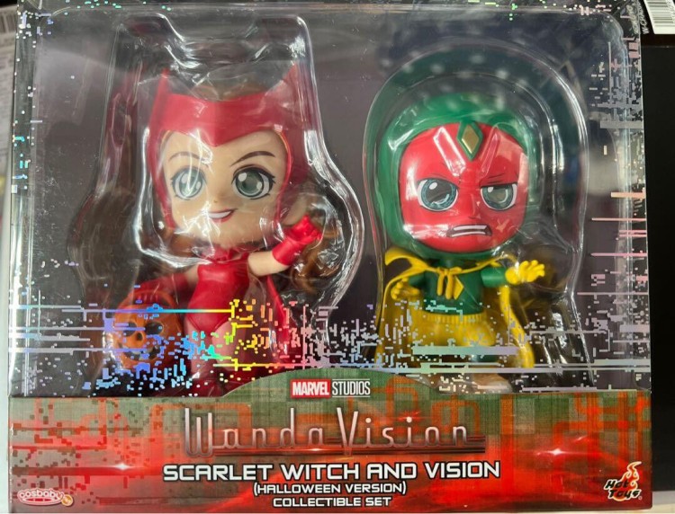 Купить Фигурка Hot Toys Cosbaby Marvel Vision Wanda Scarlet Witch Halloween Set 
