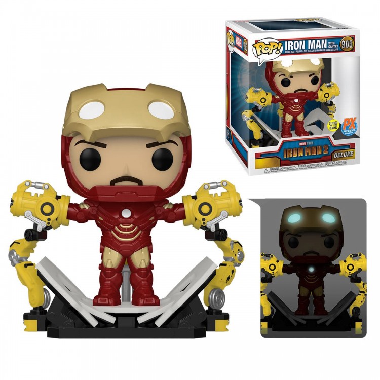 Купить Фигурка Funko Iron Man 2 Iron Man MK IV with Gantry Glow-in-the-Dark 6-Inch Deluxe Pop! Vinyl Figure - Previews Exclusive 