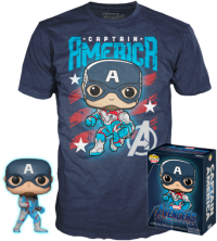 Avengers 4: Endgame - Captain America Glow in the Dark Pop! Vinyl Figure & T-Shirt Box Set