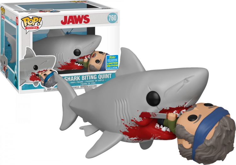Купить Jaws - Shark Biting Quint 6" Super Sized Pop! Vinyl Figure (2019 Summer Convention Exclusive) 