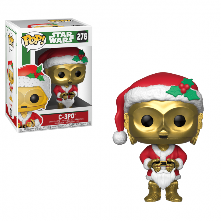 Купить  Funko POP! Bobble: Star Wars: Holiday: C-3PO as Santa 