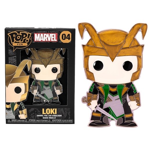 Купить Значок Funko POP! Pin Marvel Loki Large Enamel Pin M 