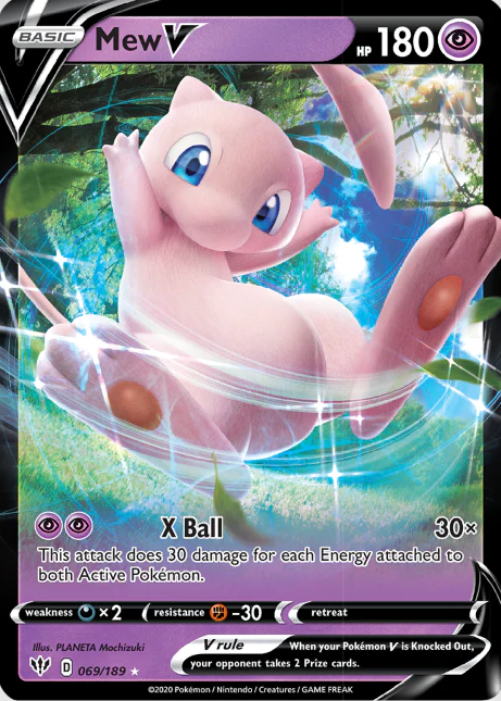 Купить ККИ Pokémon Trading Card Game: V Forces Tin Mew V 