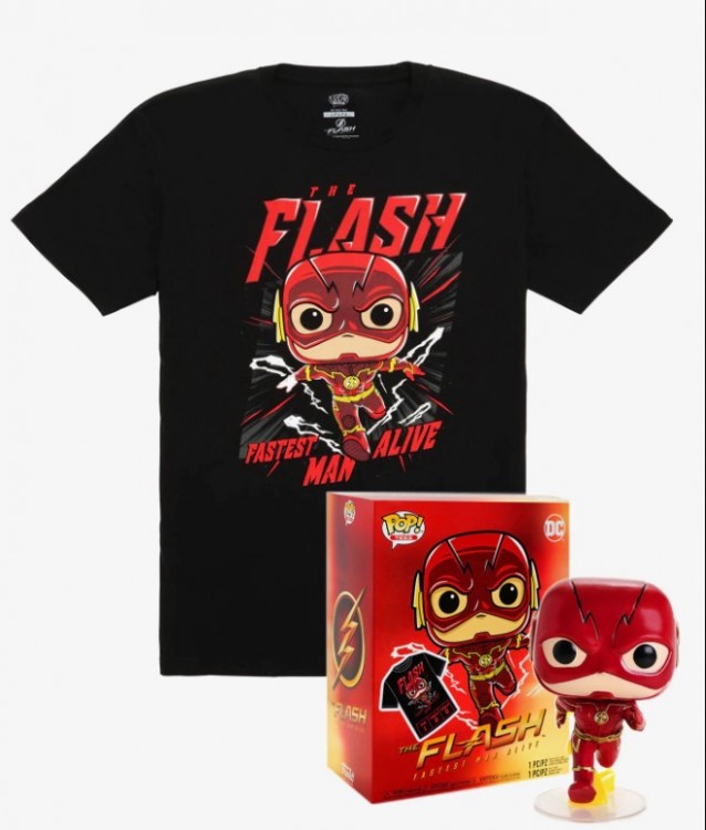 Купить Funko Pop! DC Comics The Flash Vinyl Figure & T-Shirt - BoxLunch Exclusive 