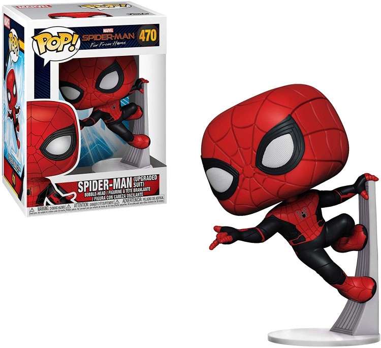 Купить Funko Pop! Marvel: Spider-Man Far from Home - Spider-Man Upgraded Suit(немного мятая коробка) 