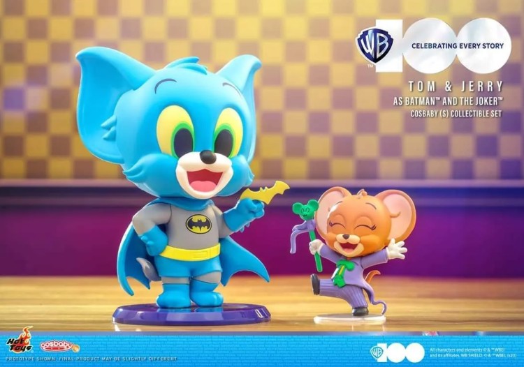 Купить Фигурка Hot Toys WB100 Tom & Jerry as Batman and The Joker Cosbaby  