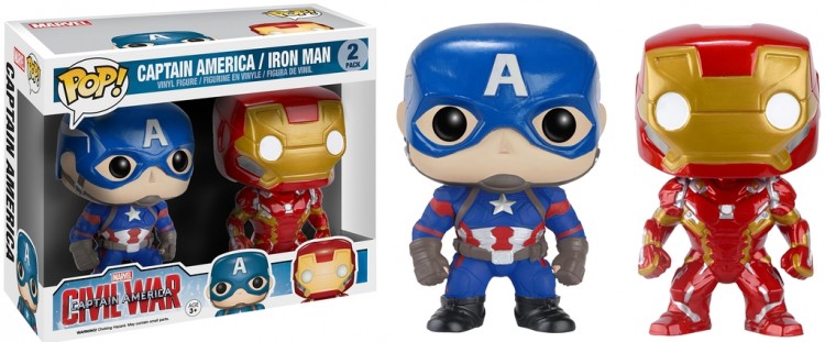 Купить Captain America & Iron Man (Civil War) (2-Pack) Pop Vinyl 