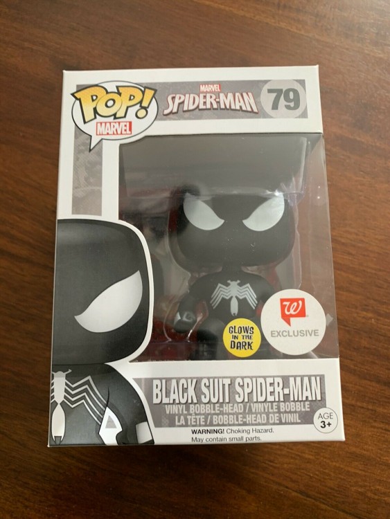 Купить Funko Pop! Marvel Black Suit Spider-Man #79 - Walgreen Exclusive 