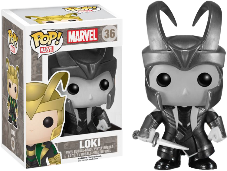 Купить  Thor - Loki with Helmet Black & White Pop! Vinyl Figure 
