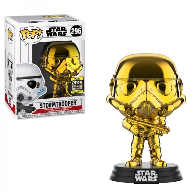 Купить Funko POP ! STAR WARS Celebration Gold Chrome Stormtrooper - Galactic Exclusive 