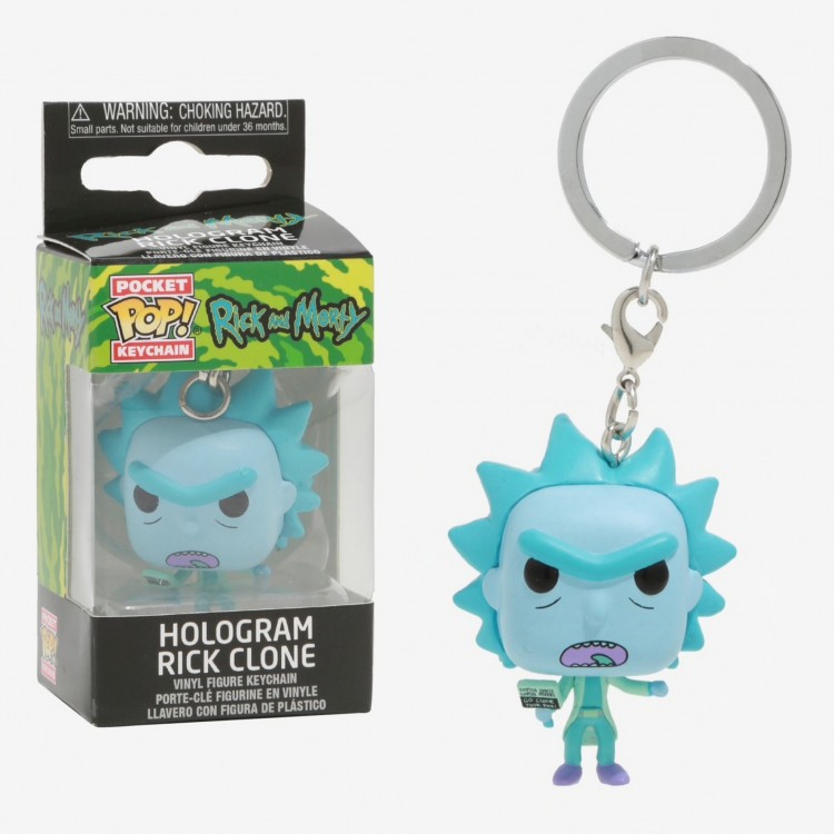 Купить Funko Pocket POP! Keychain: Rick & Morty: Hologram Rick Clone 