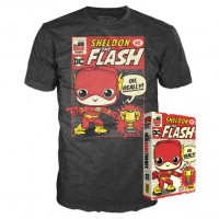 Funko Boxed Tee: Big Bang Theory - Sheldon as The Flash Summer Convention Exclusive Size-L